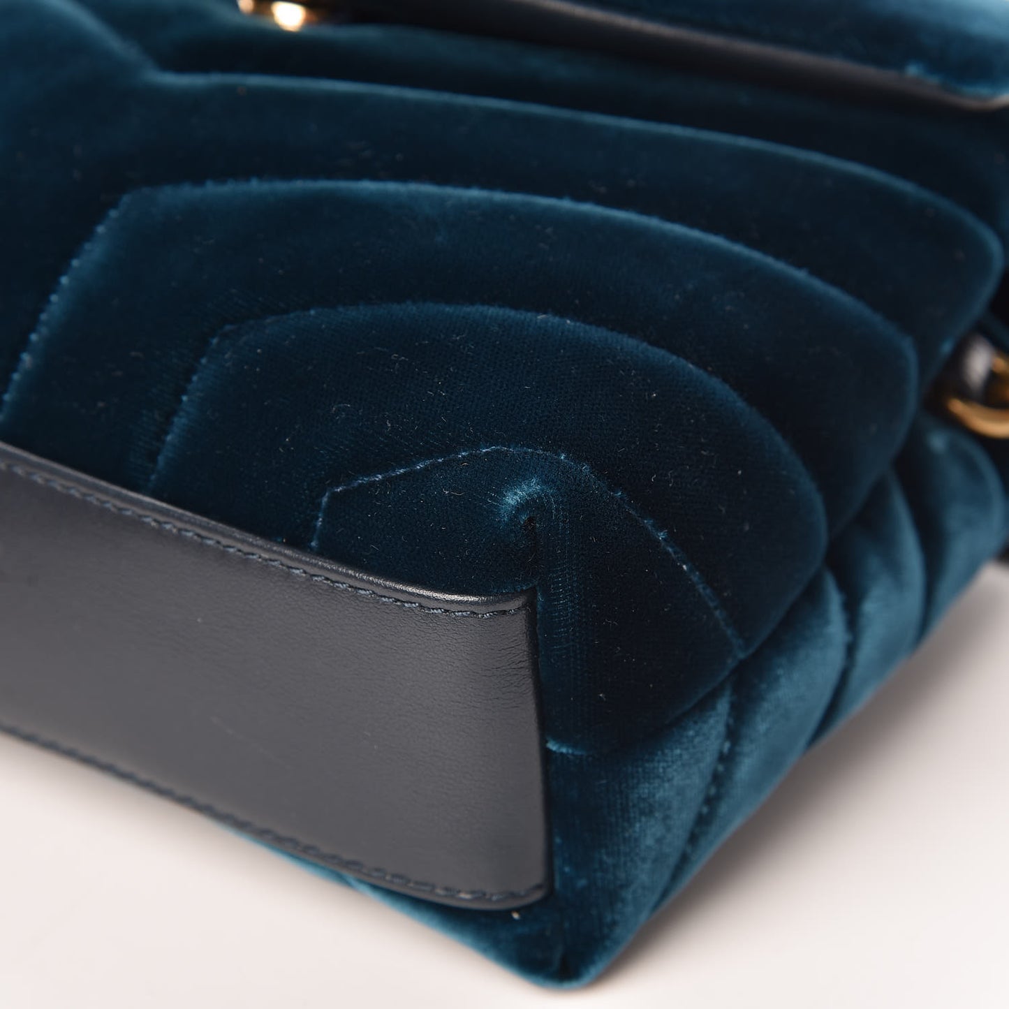 Velvet Y Quilted Monogram Toy Loulou Chain Satchel Dark Ottanio