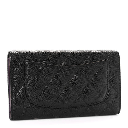 Chanel Caviar Quilted Large Flap Wallet Black 3 of 11