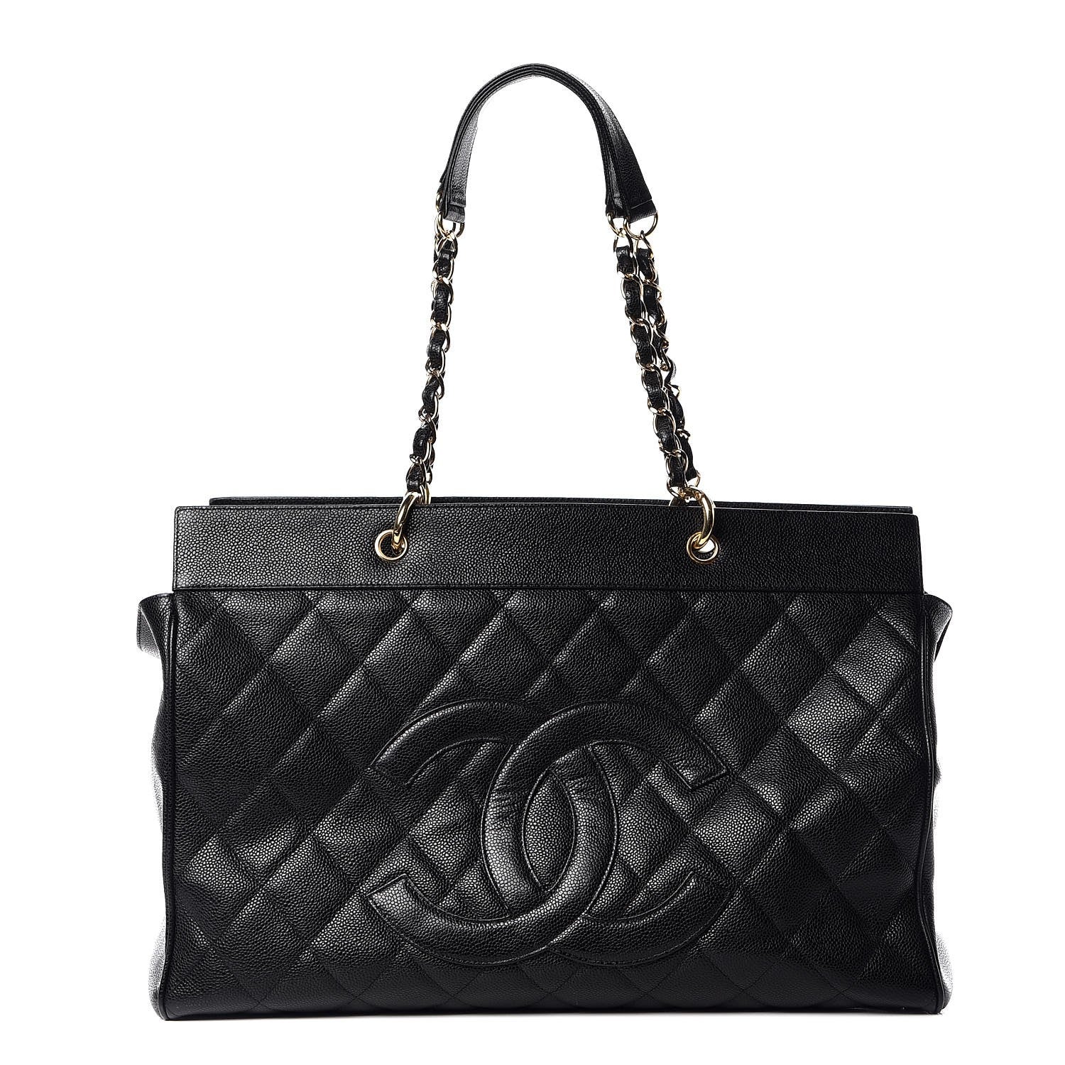 Chanel Caviar Quilted CC Tote Black 1 of 15