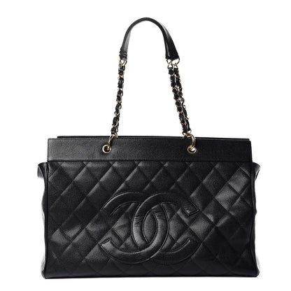 Chanel Caviar Quilted CC Tote Black 1 of 15