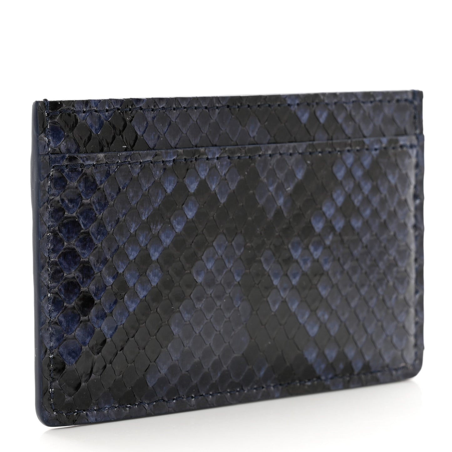 Snakeskin Card Holder Black Blue