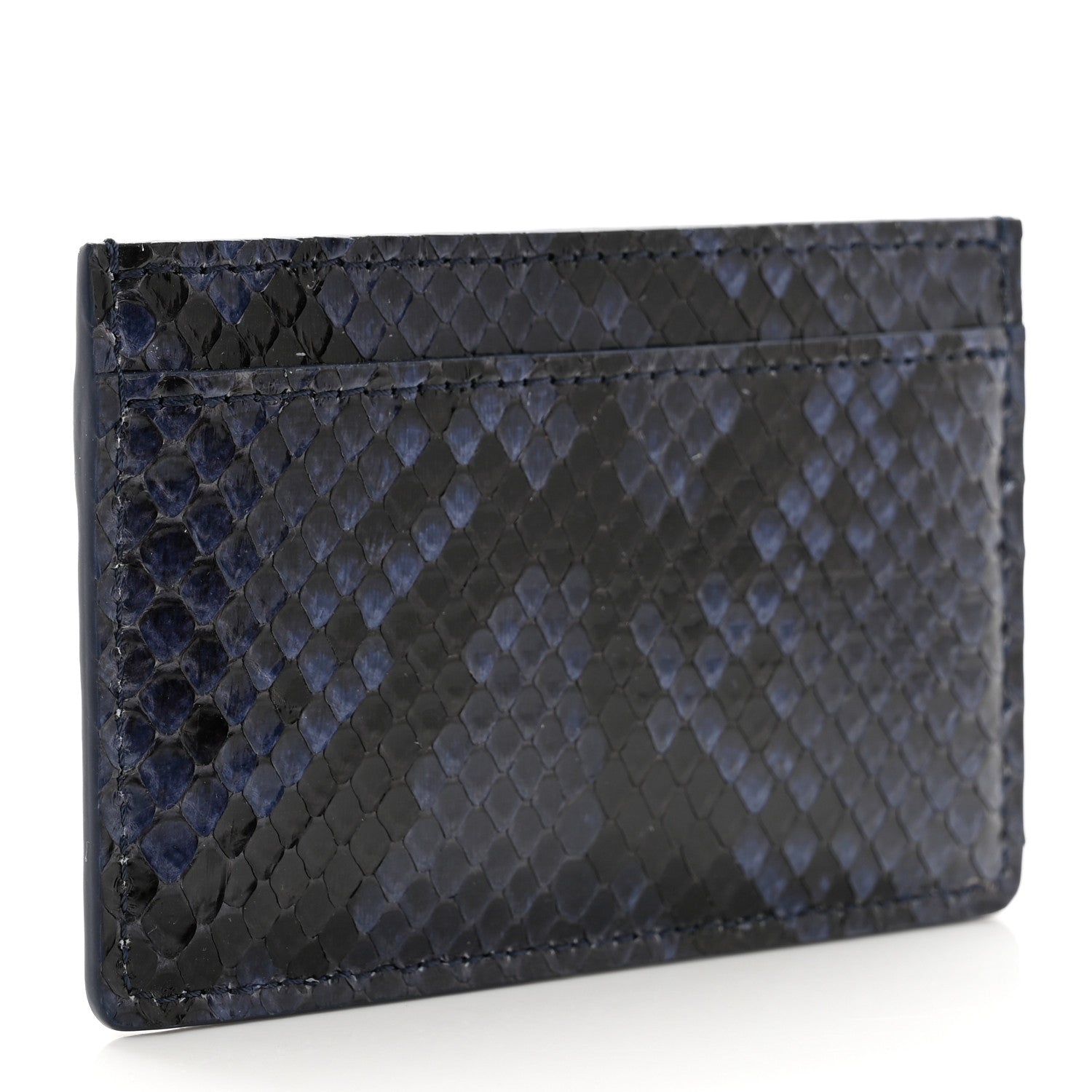 Louis Vuitton Snakeskin Card Holder Black Blue 3 of 7