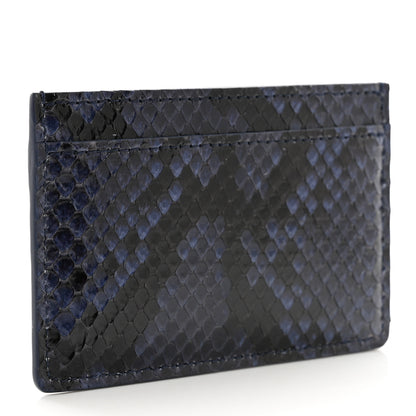 Louis Vuitton Snakeskin Card Holder Black Blue 3 of 7