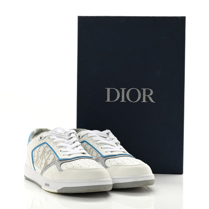 Christian Dior Smooth Calfskin Oblique Galaxy Perforated Mens B27 Low Top Sneakers 44 Beige Blue 11 of 11