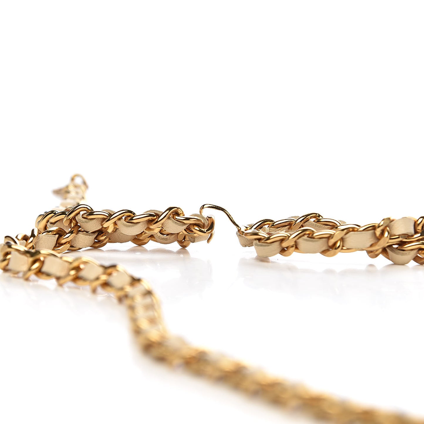 Lambskin CC Chain Belt Gold