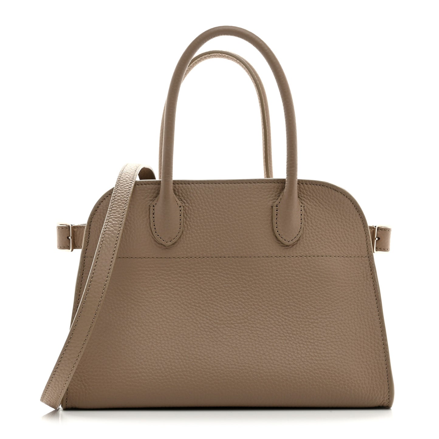 Grained Calfskin Soft Margaux 10 Bag Dark Taupe