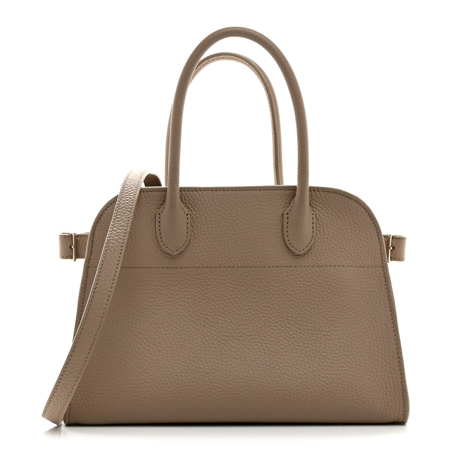The Row Grained Calfskin Soft Margaux 10 Bag Dark Taupe 1 of 10