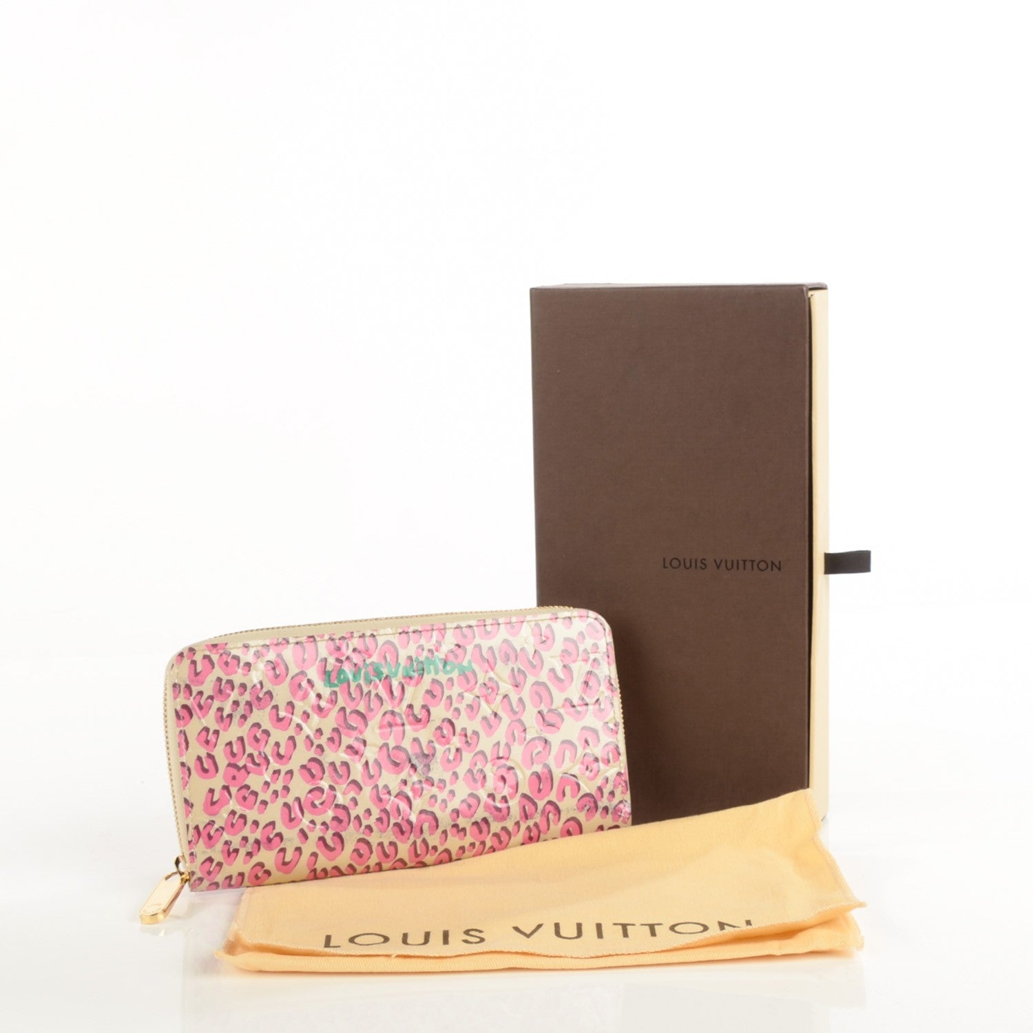 Louis Vuitton Vernis Leopard Zippy Wallet Blanc Corail 6 of 8