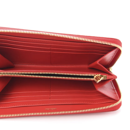 Burberry London Calfskin TB Zip Around Wallet Red 5 of 7