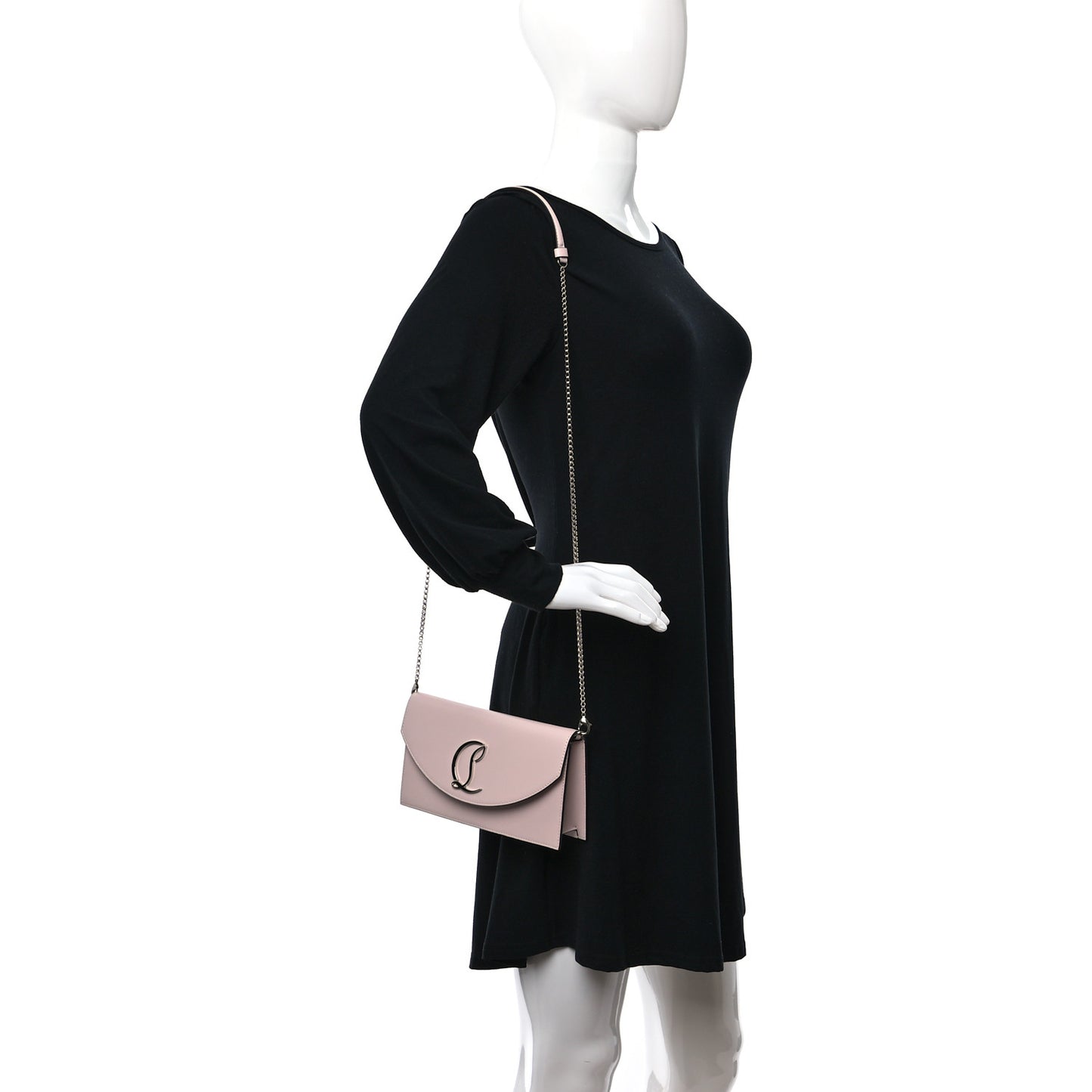 Calfskin Loubi54 Crossbody Clutch Rose de Chine