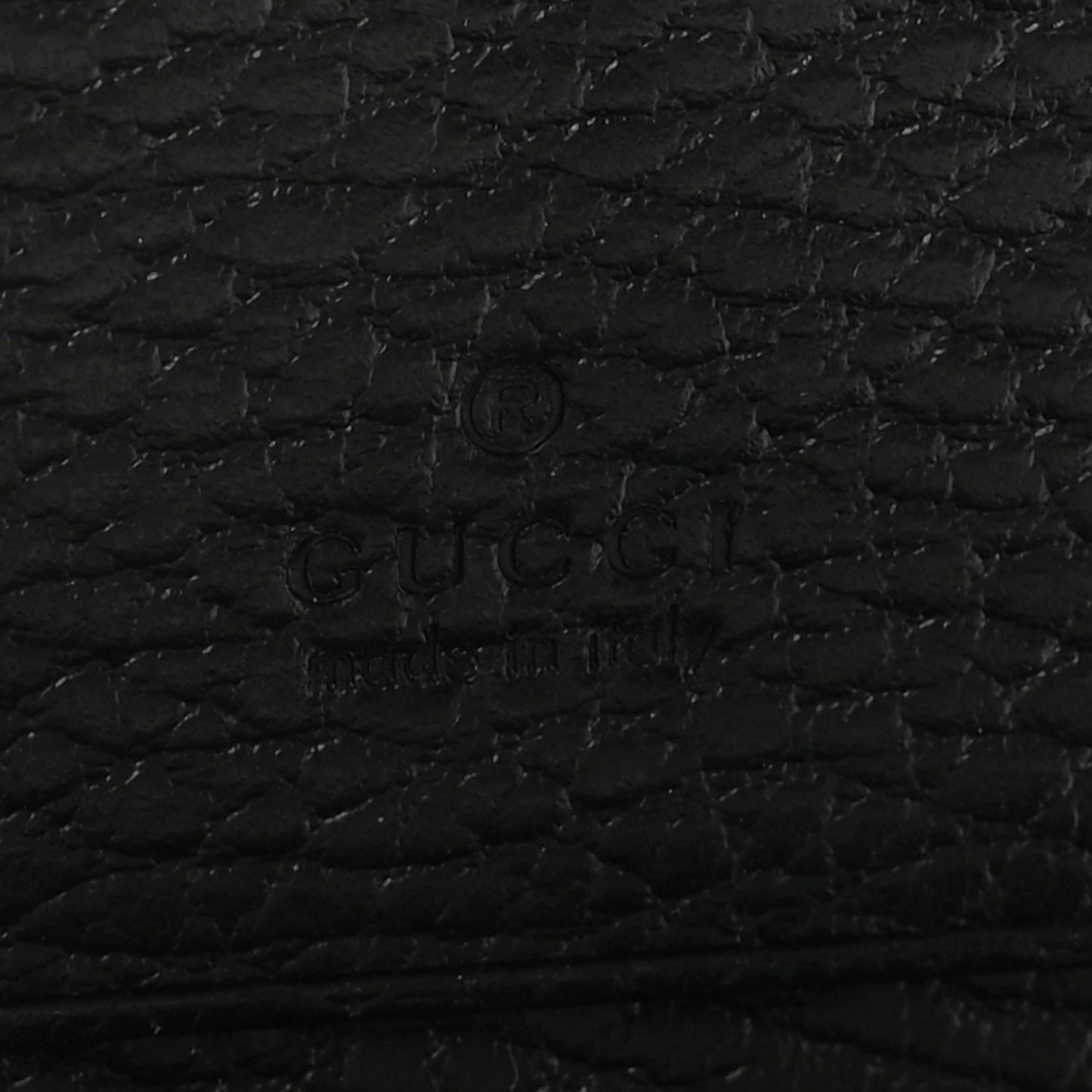 Pebbled Calfskin GG Marmont Card Case Black