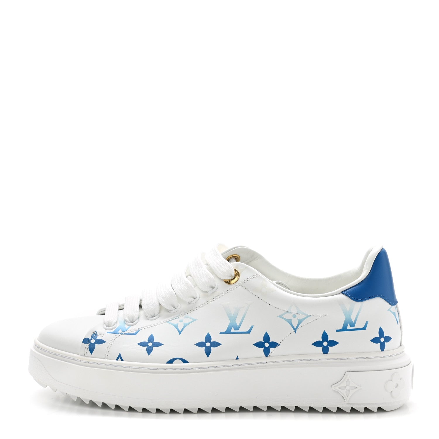 Louis Vuitton Monogram Time Out Sneakers 37.5 Blue 1 of 9
