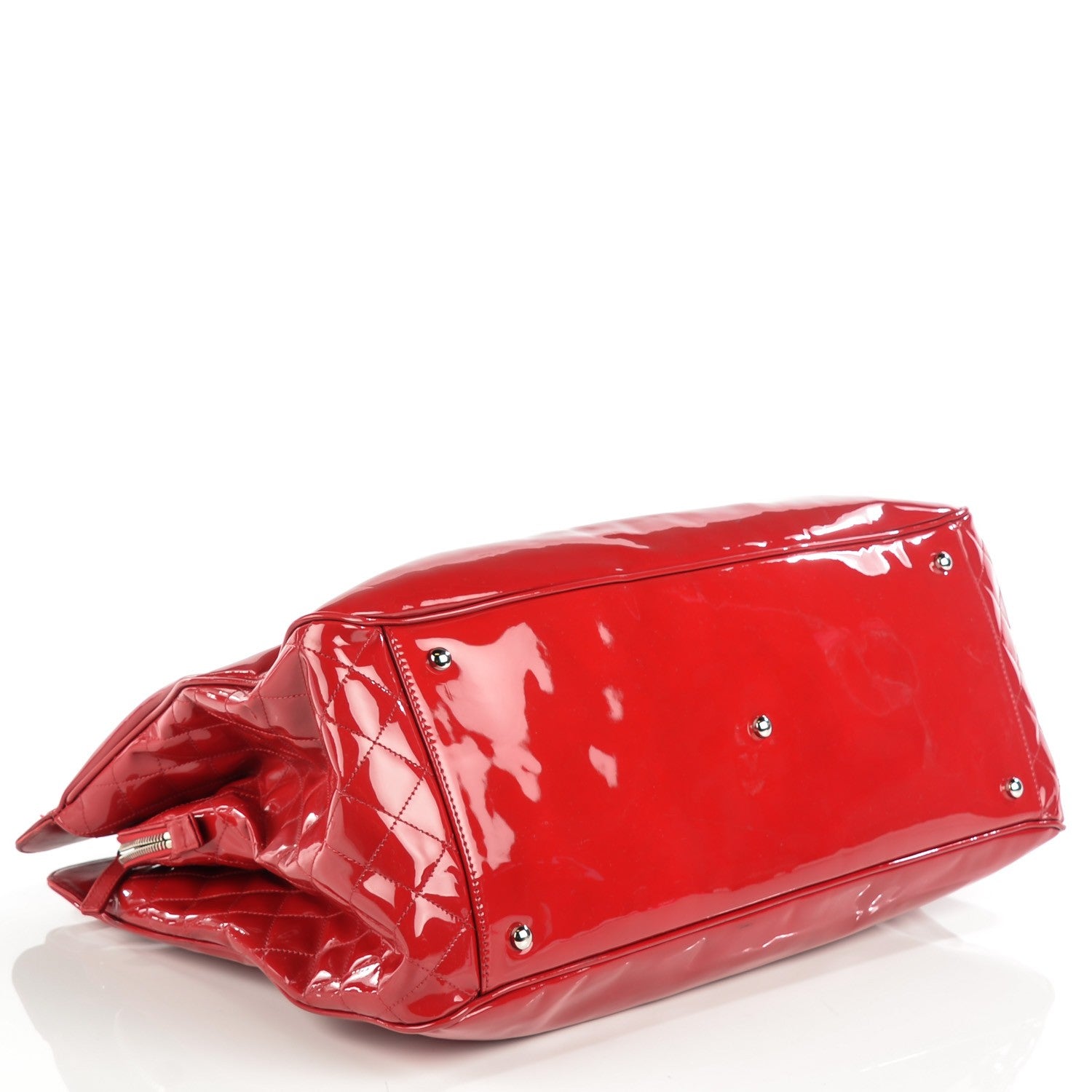 Chanel Patent Calfskin XL Lipstick Tote Red 4 of 7