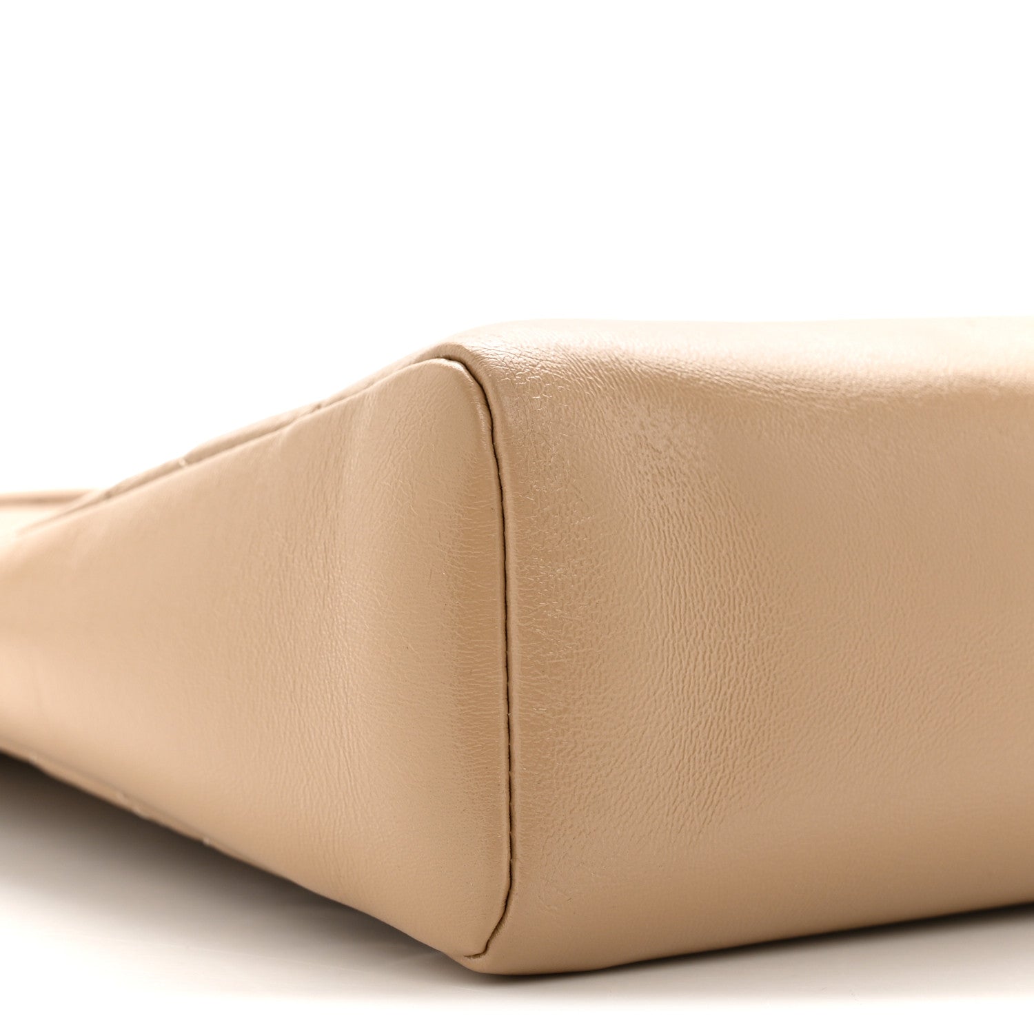 Chanel Shiny Crumpled Calfskin Quilted 31 Shopping Bag Dark Beige 9 of 13