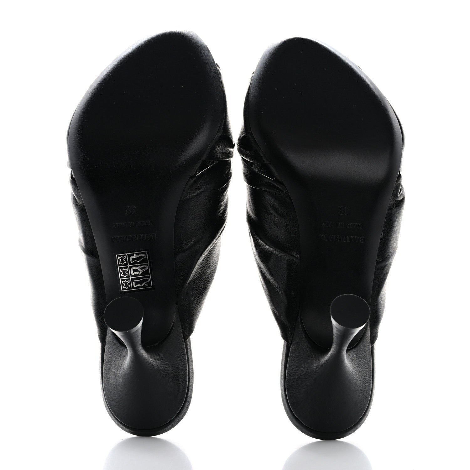 Balenciaga Smooth Nappa Drapy 80mm Sandals 38 Black 6 of 9