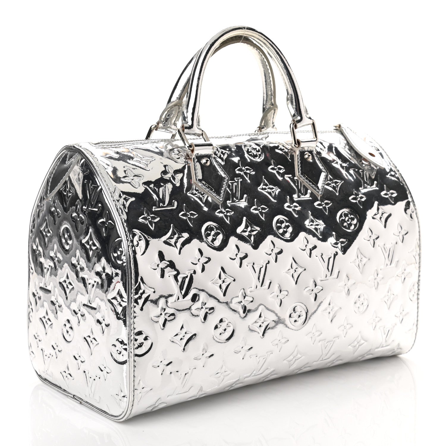 Louis Vuitton Monogram Miroir Speedy 30 Silver 3 of 12