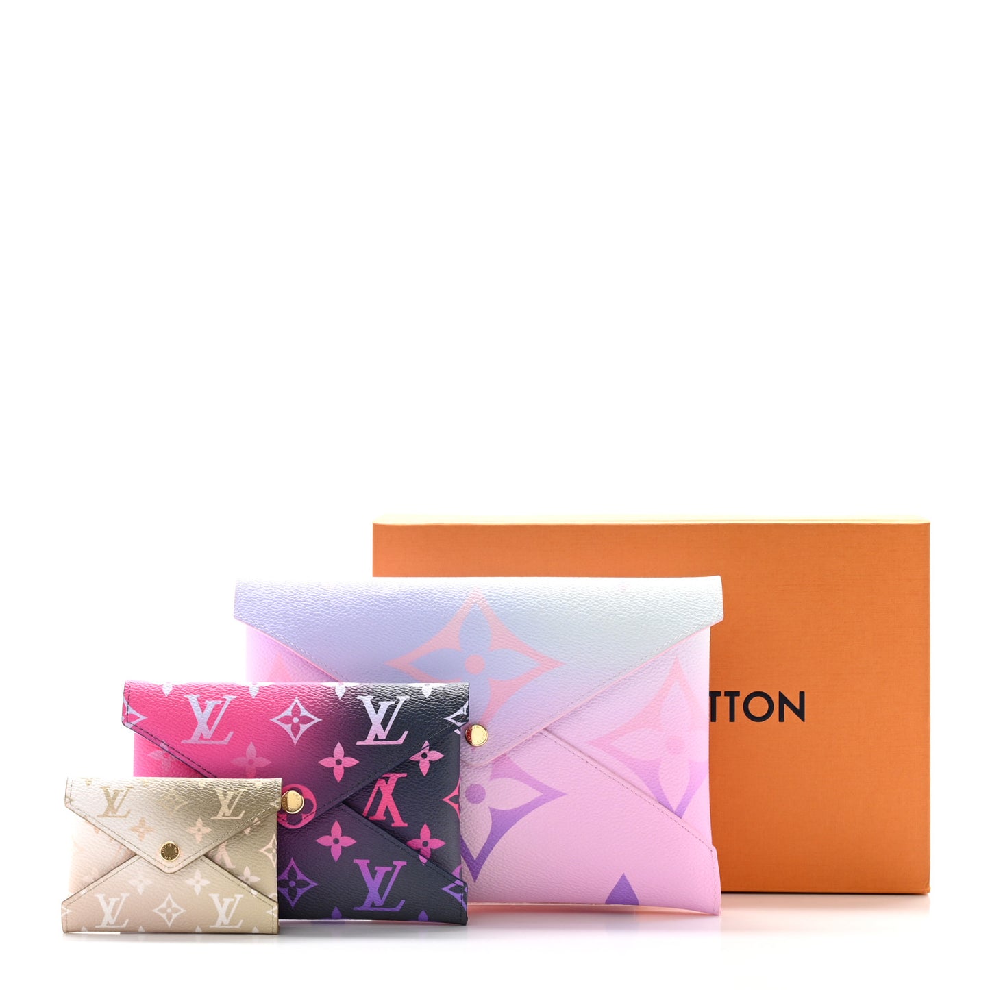Monogram Giant Spring in the City Kirigami Pochette Set Sunrise Pastel Midnight Fuchsia Sunset Kaki