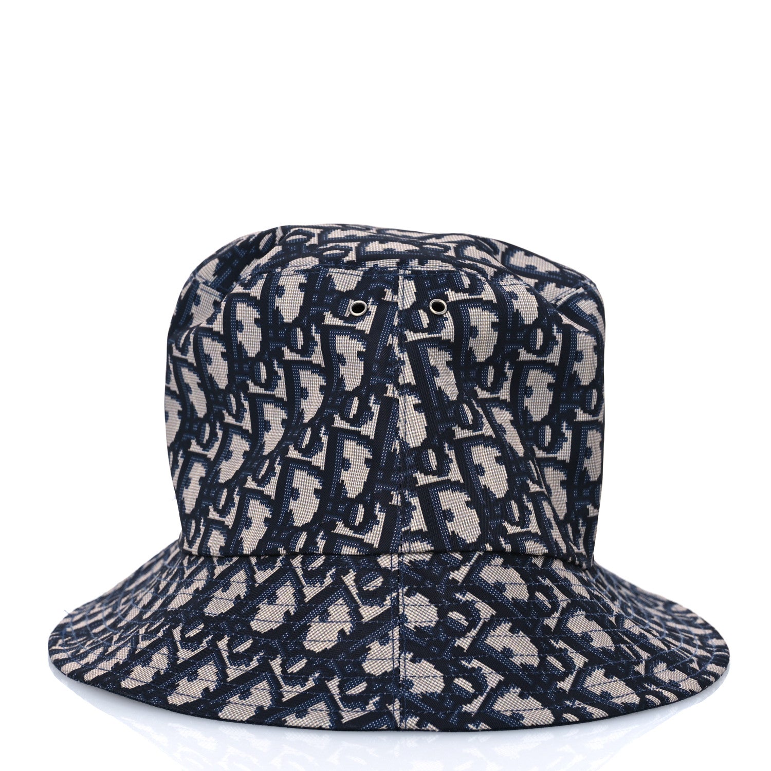Christian Dior Oblique Reversible Teddy-D Brim Bucket Hat 59 Blue 8 of 13