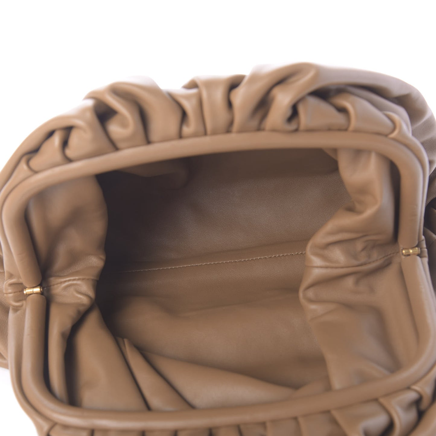 Smooth Butter Calf The Pouch Oversized Clutch Cammello