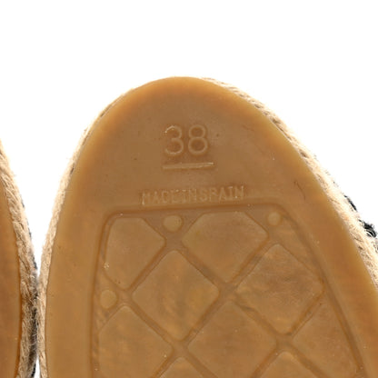 Chanel Flannel CC Espadrilles 38 Dark Grey Black 6 of 9