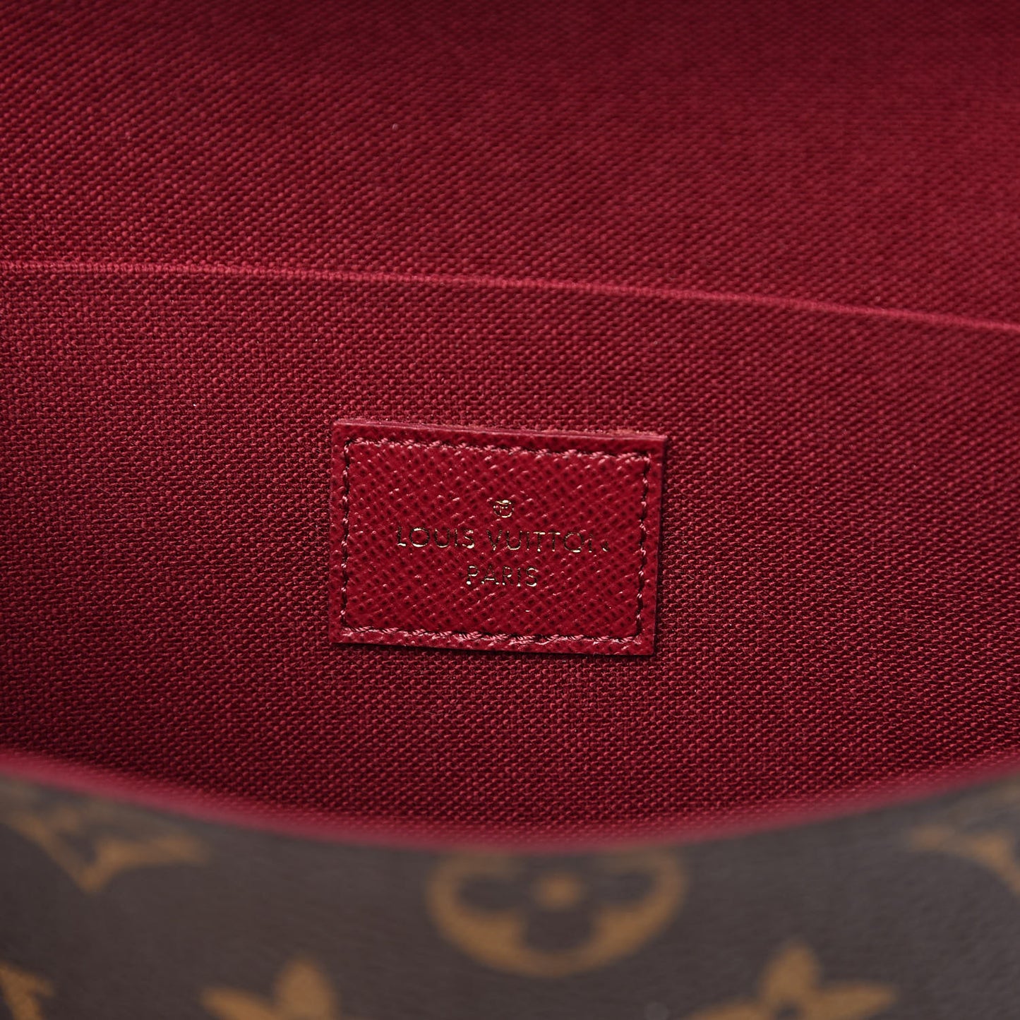 Monogram Pochette Felicie Chain Wallet Fuchsia