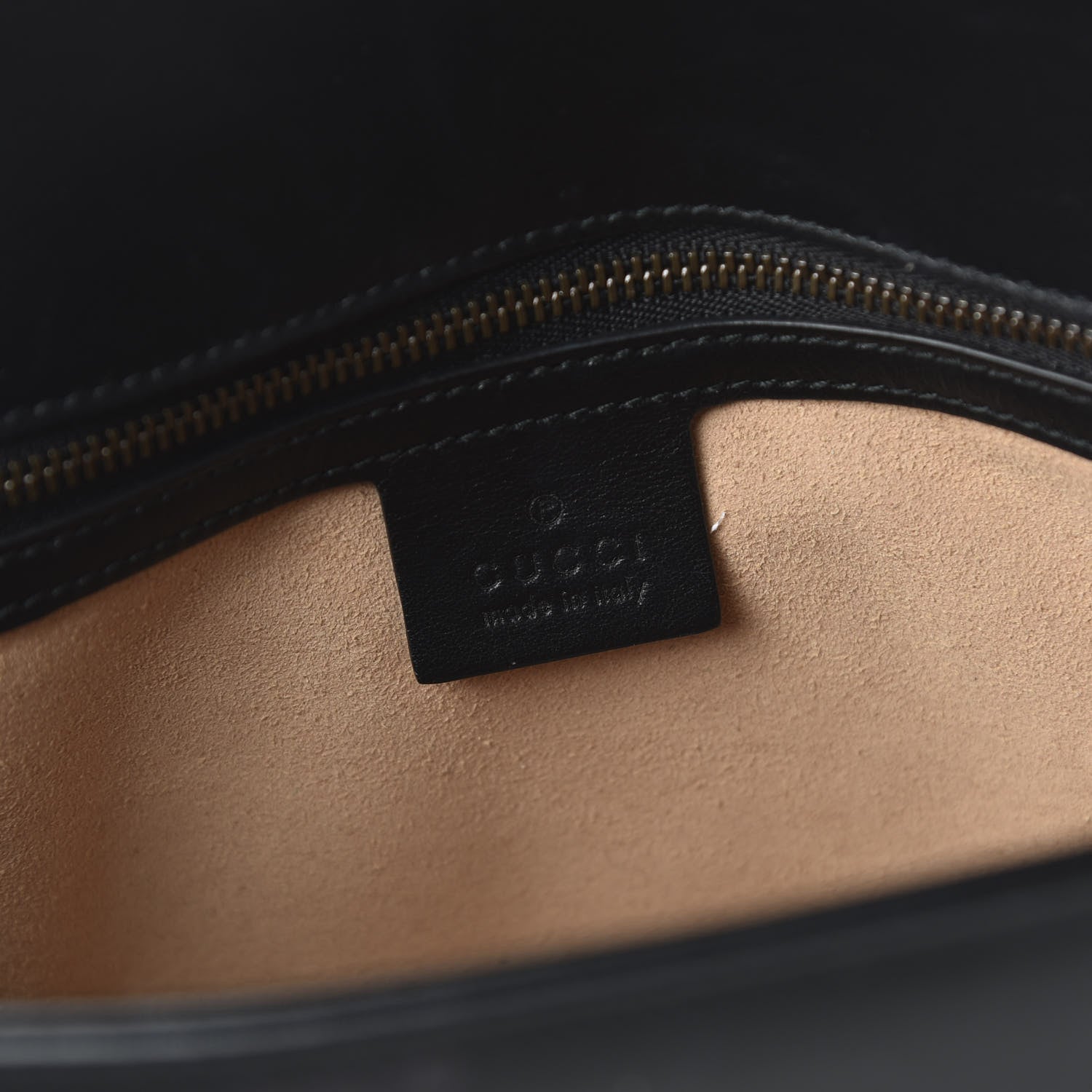 Gucci Calfskin Matelasse Small GG Marmont Shoulder Bag Black 8 of 11