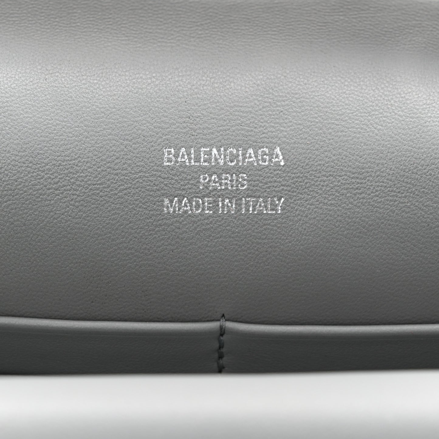 Smooth Calfskin Small Bel Air Clutch On Strap Cloud Grey
