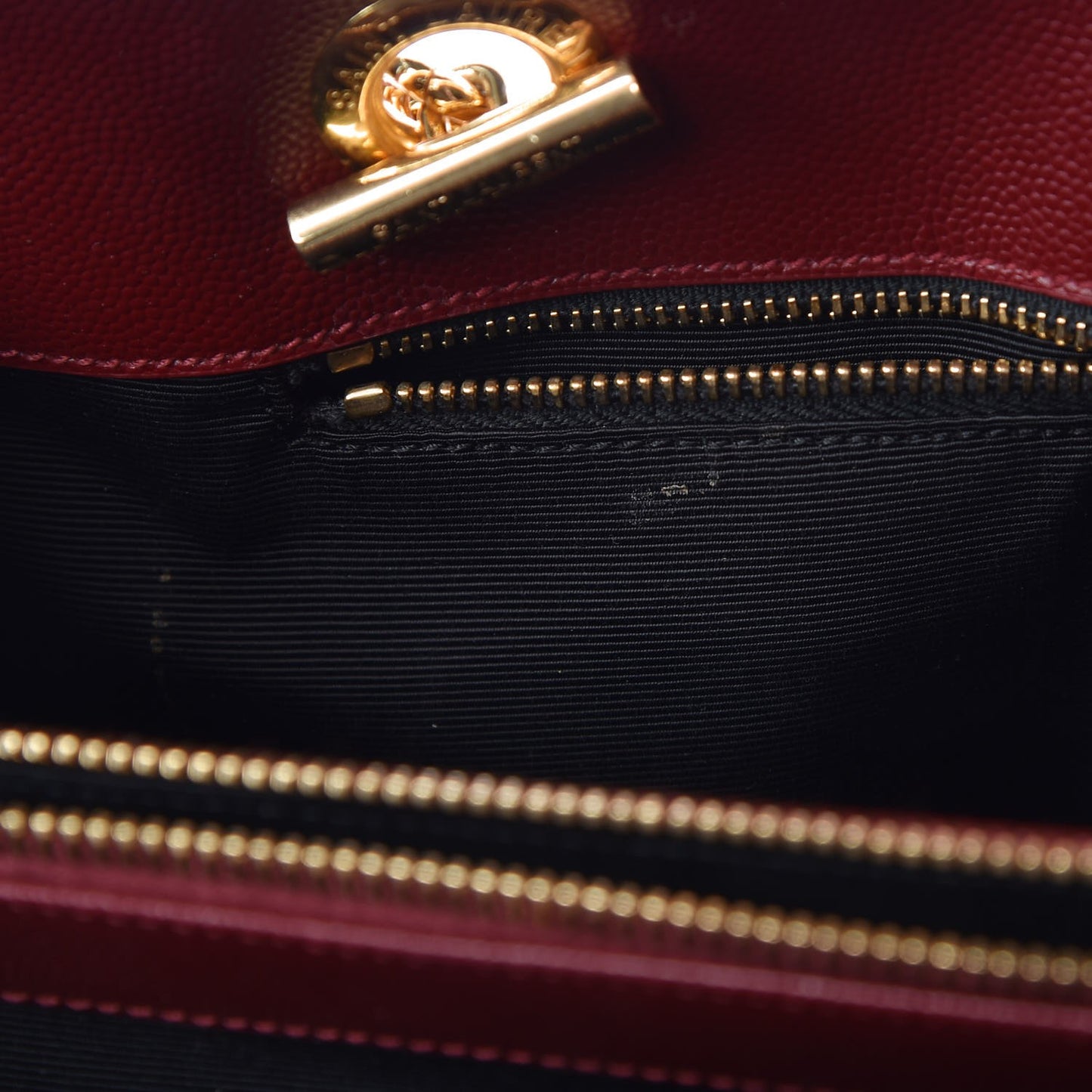 Grain De Poudre Matelasse Chevron Monogram Shopping Bag Oxblood