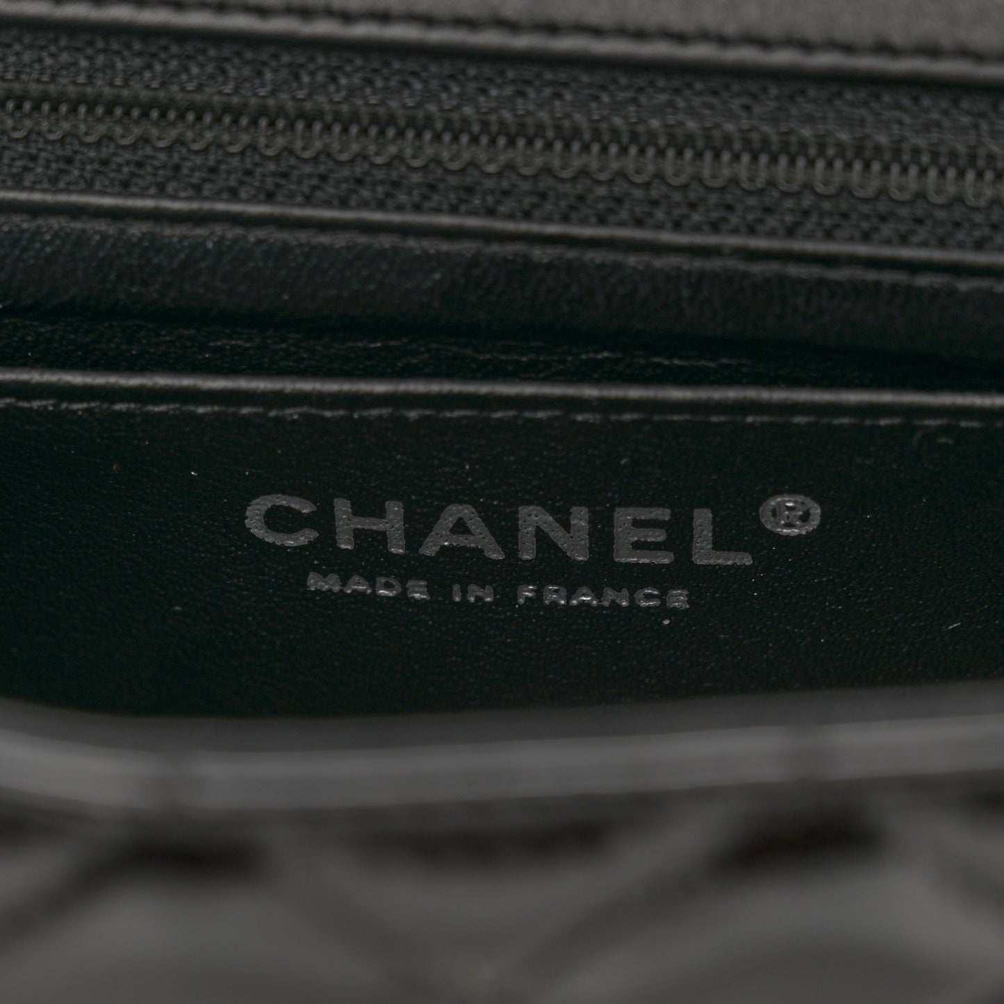 Patent Calfskin Quilted Mini Rectangular Flap Black