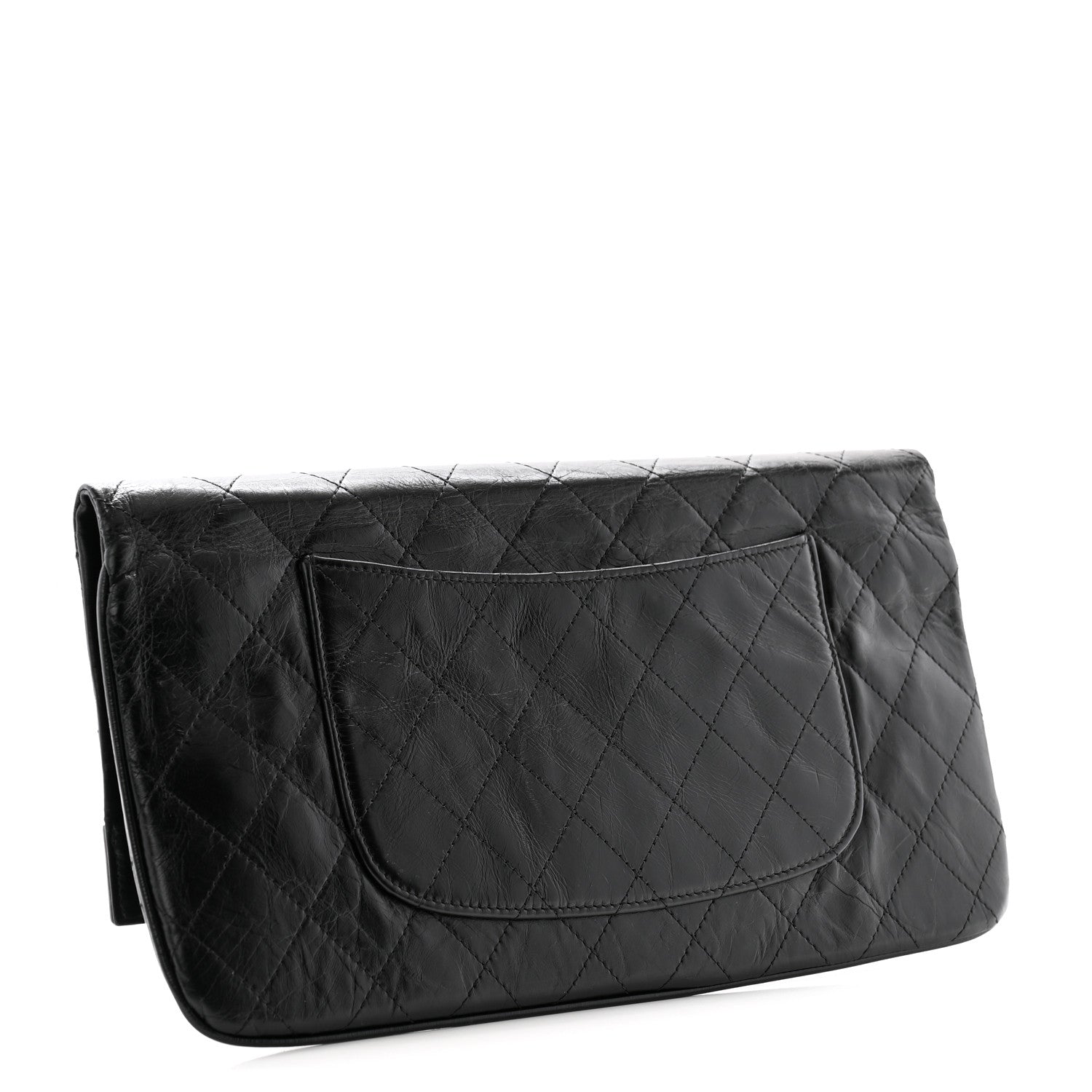 Chanel Shiny Crumpled Calfskin Large 31 Pouch Black 3 of 7