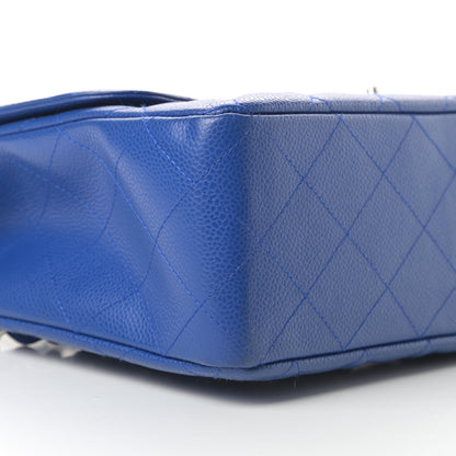 Chanel Caviar Quilted Jumbo Single Flap Blue 8 of 11