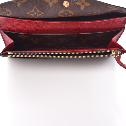 Louis Vuitton Monogram Emilie Wallet Red 5 of 10