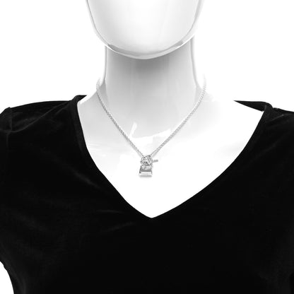 Hermes Sterling Silver Kelly Charm Pendant Necklace 2 of 5