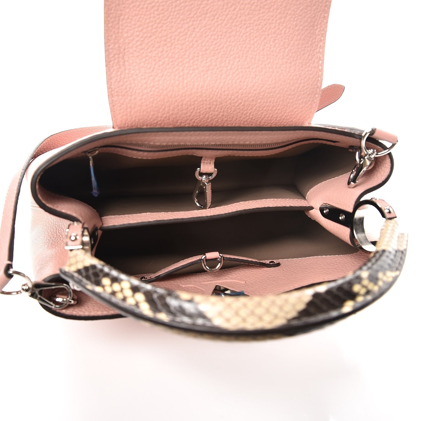 Taurillon Python Capucines PM Magnolia