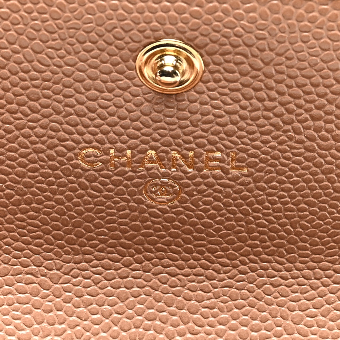 Caviar Chevron Quilted Medium Boy Flap Wallet Dark Beige