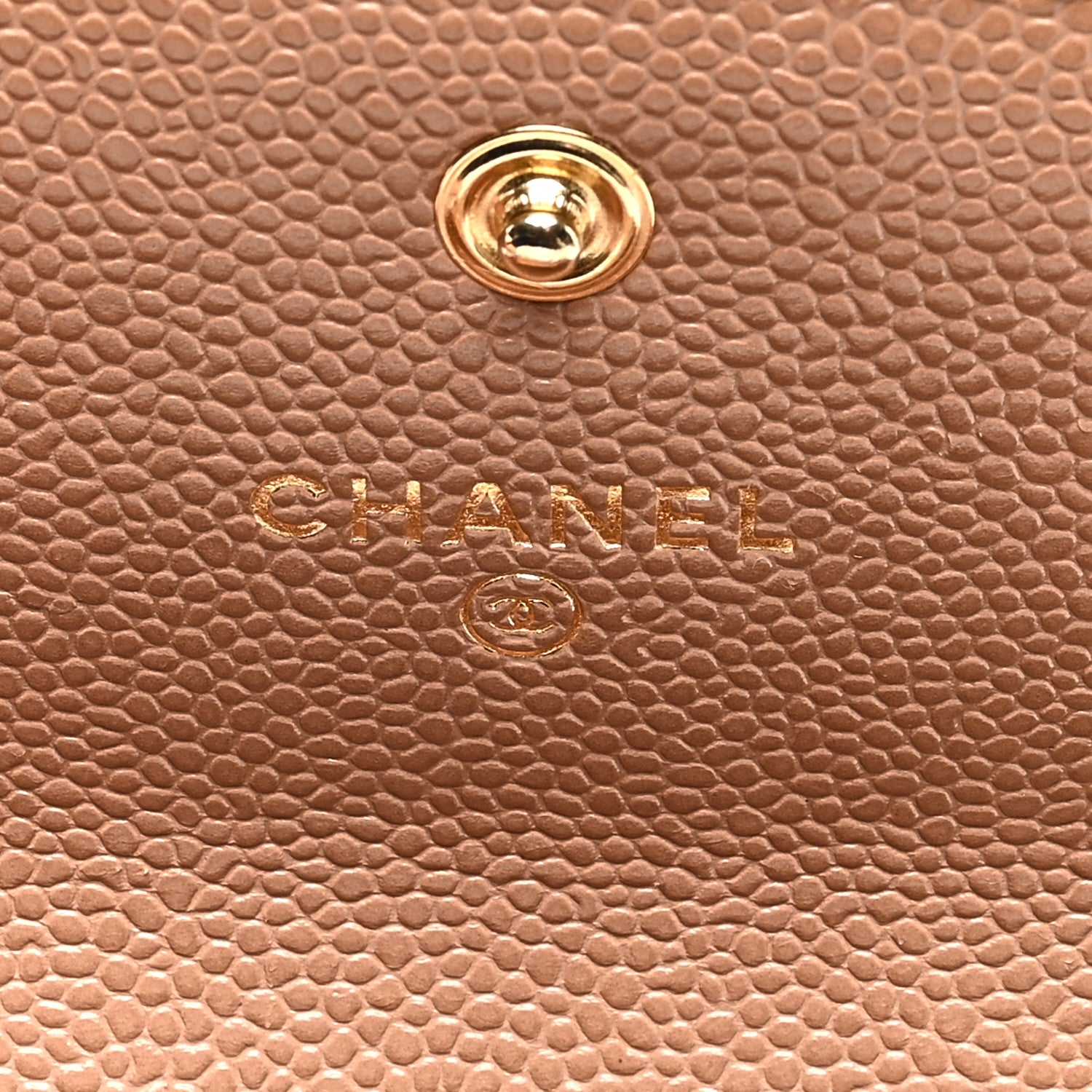 Chanel Caviar Chevron Quilted Medium Boy Flap Wallet Dark Beige 6 of 8