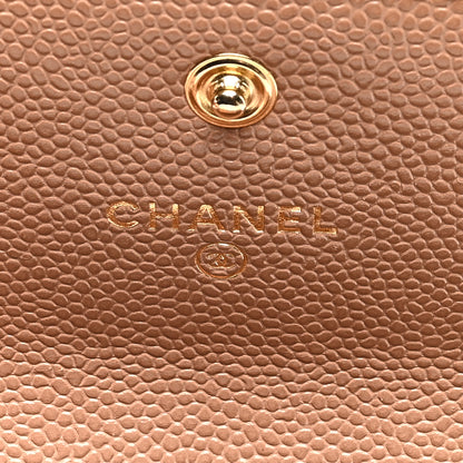 Chanel Caviar Chevron Quilted Medium Boy Flap Wallet Dark Beige 6 of 8