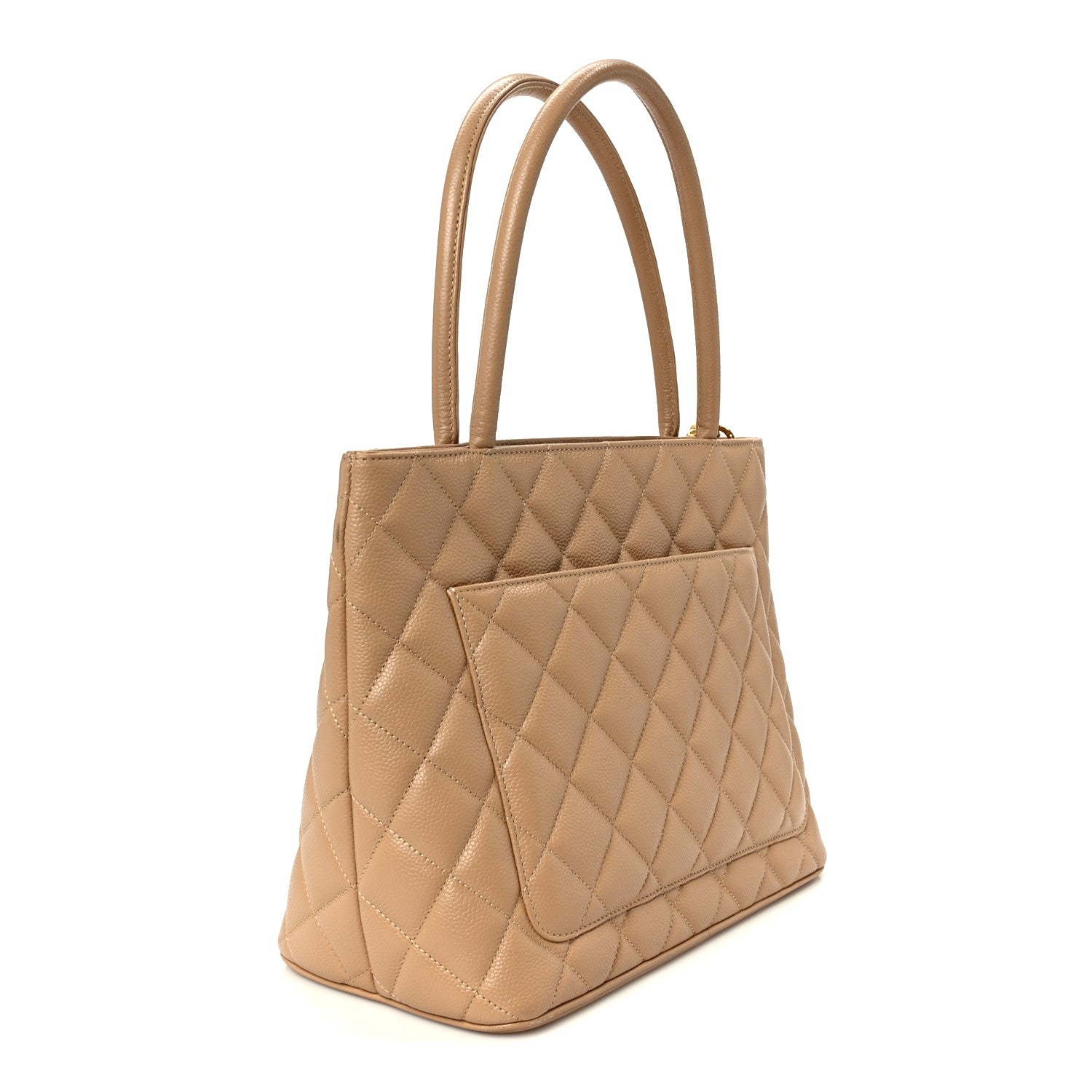 Chanel Caviar Quilted Medallion Tote Beige 2 of 9