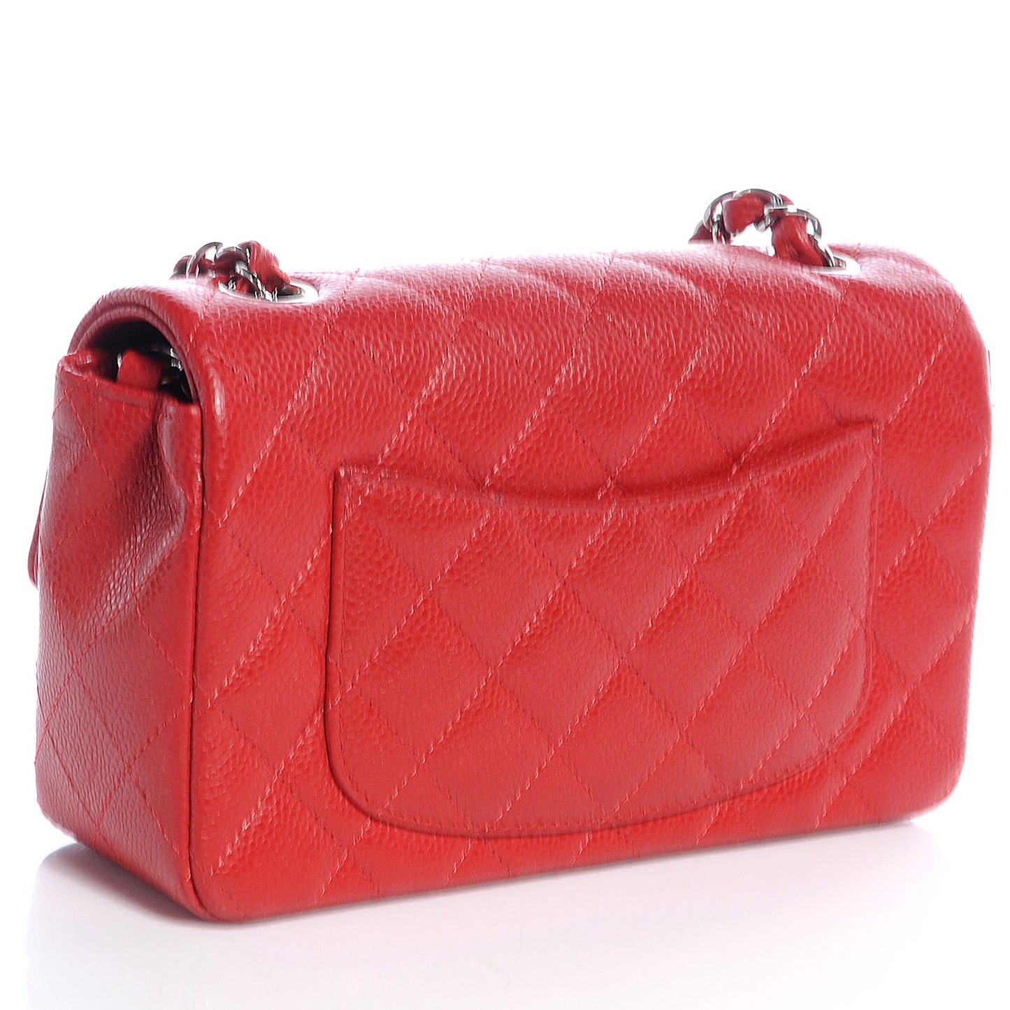 Caviar Quilted Mini Flap Red