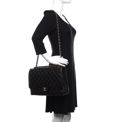 Chanel Caviar Quilted Maxi Double Flap Black 2 of 12