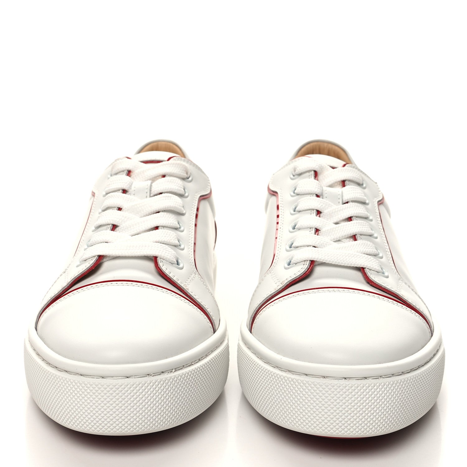 Christian Louboutin Calfskin Vieira Flat Sneakers 38.5 White Loubi 2 of 9