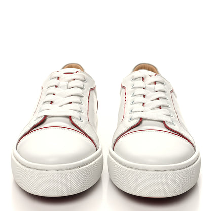 Christian Louboutin Calfskin Vieira Flat Sneakers 38.5 White Loubi 2 of 9