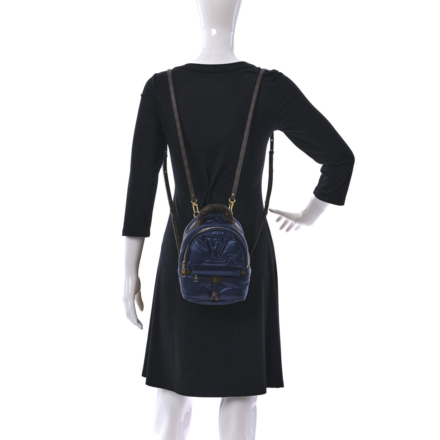 Econyl Mini Monogram Pillow Palm Springs Backpack Mini Navy
