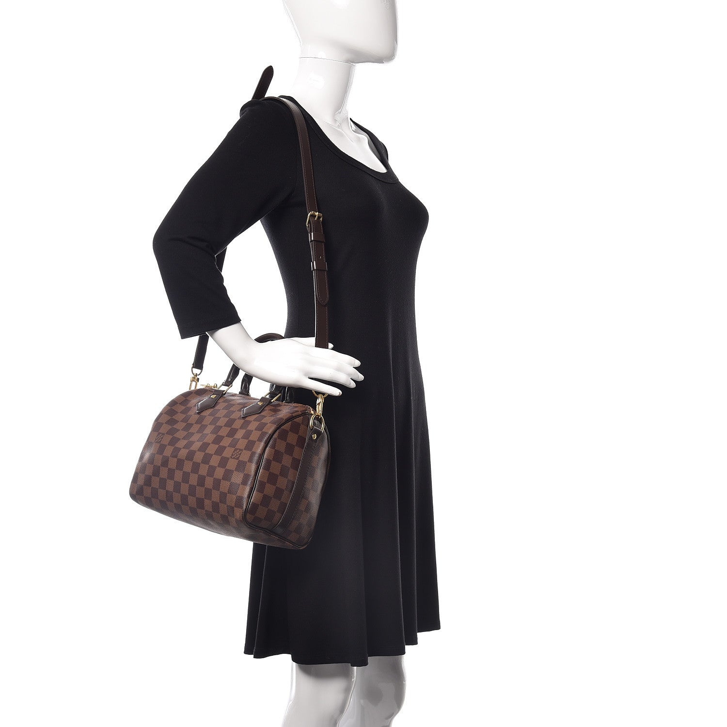 Louis Vuitton Damier Ebene Speedy Bandouliere 25 2 of 12