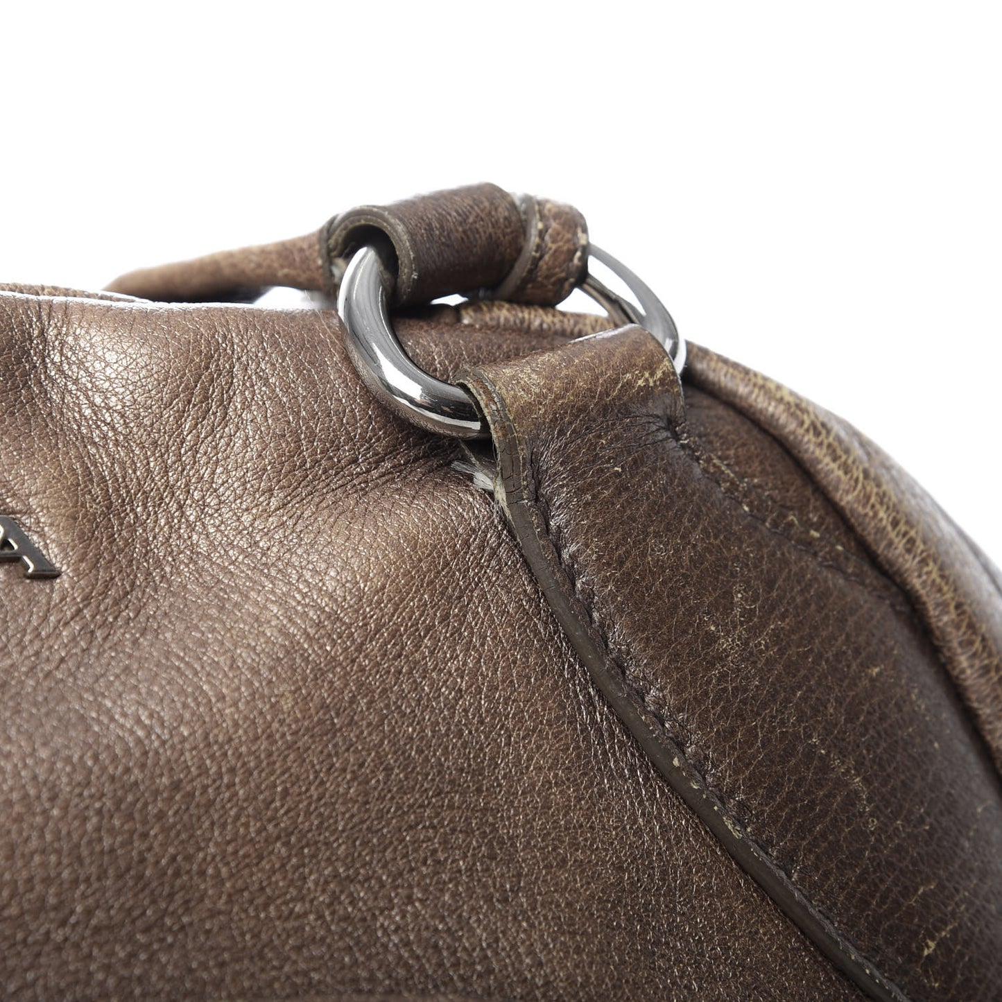 Cervo Antik Bowler Front Pocket Tote Fumo