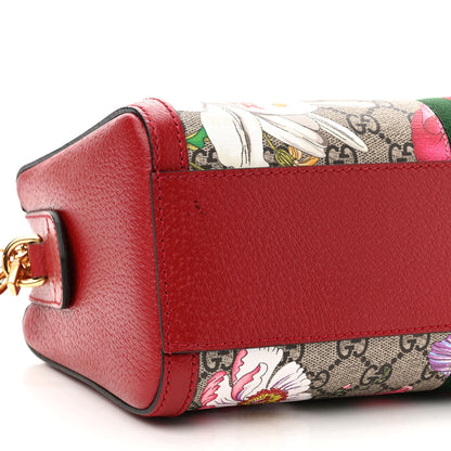 Gucci GG Supreme Monogram Flora Web Medium Ophidia Boston Red 9 of 10