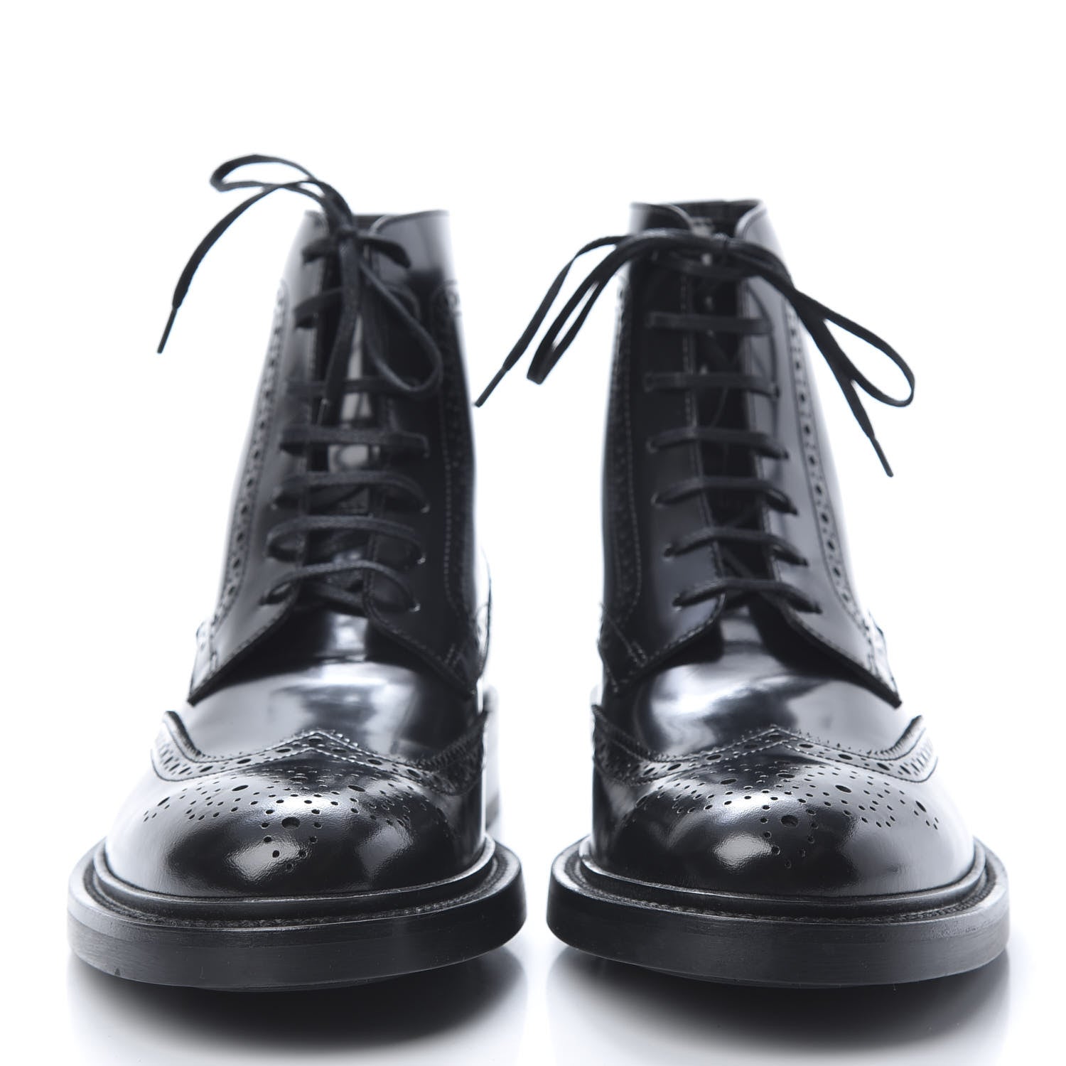 Saint Laurent Smooth Calfskin Mens Army Lace Up Boots 41 Black 2 of 7