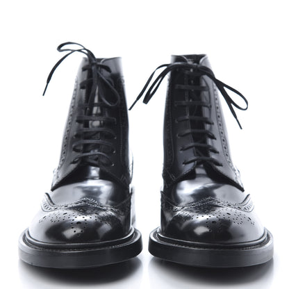 Saint Laurent Smooth Calfskin Mens Army Lace Up Boots 41 Black 2 of 7