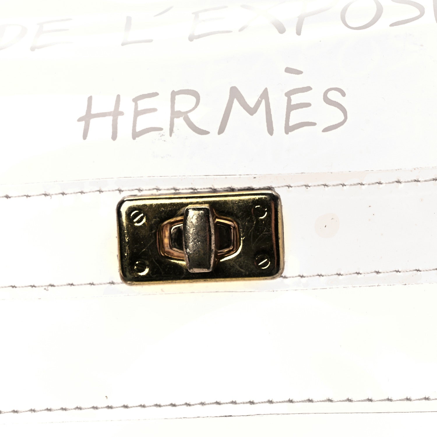 Hermes Vinyl Souvenir De L'Exposition Kelly Transparent 6 of 8