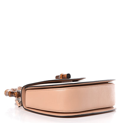 Gucci Shangai Calfskin Small Classic Bamboo Top Handle Bag Pink Apricot 4 of 11